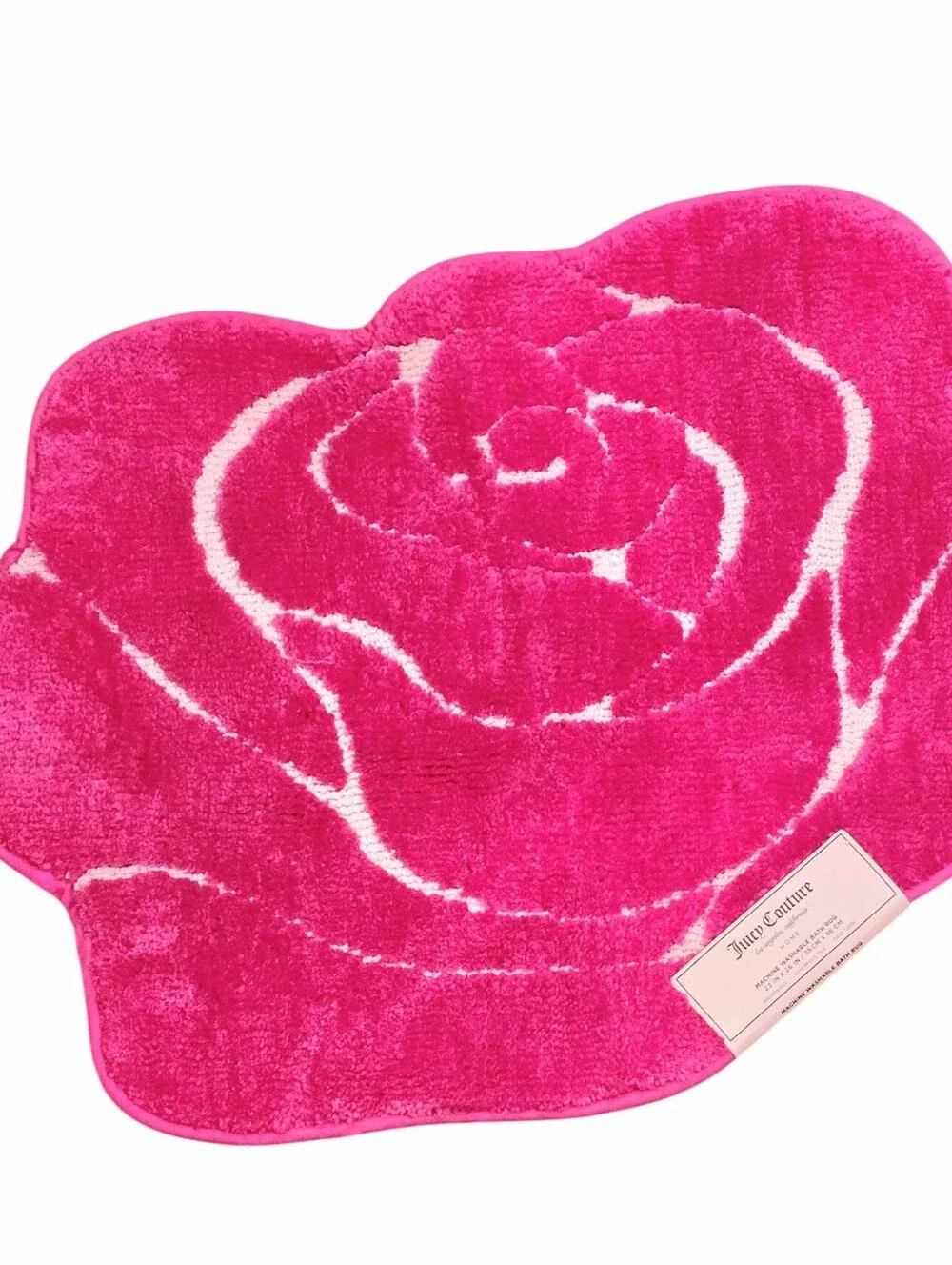 Juicy Couture Home Rose-Shaped Machine Washable Bath Rug